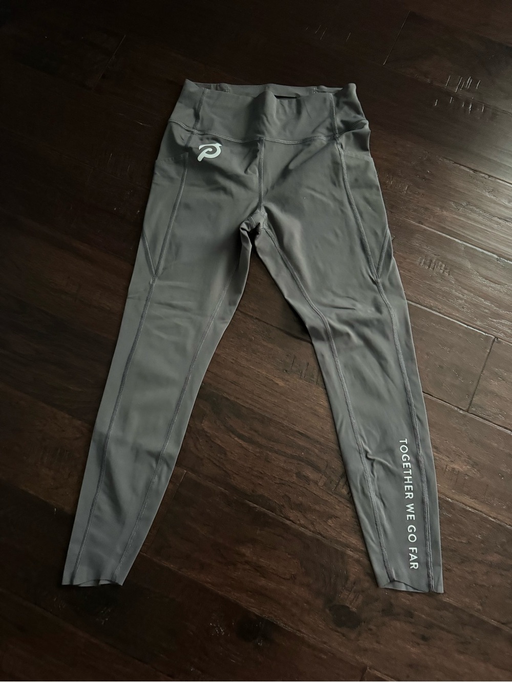 Peloton Gray Women's Performance Leggings with White Logo